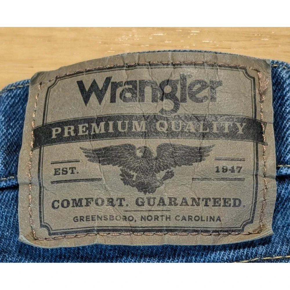 Wrangler Mens Regular Fit‎ Straight Leg Stretch Jeans Blue 35x29 1096FXVMF